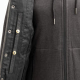 Kent Men's Motorcycle Leather Vest and Hoodie - First Manufacturing Company - Flyclothing LLC