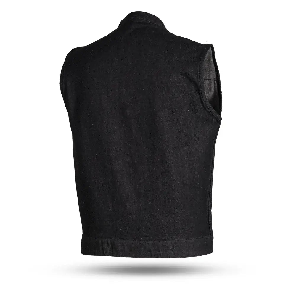 Kershaw Men's Motorcycle Denim Vest - First Manufacturing Company - Flyclothing LLC