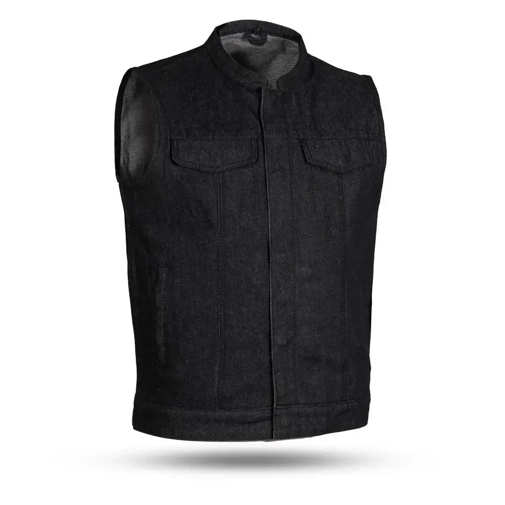Kershaw Men's Motorcycle Denim Vest - First Manufacturing Company - Flyclothing LLC