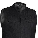 Kershaw Men's Motorcycle Denim Vest - First Manufacturing Company - Flyclothing LLC