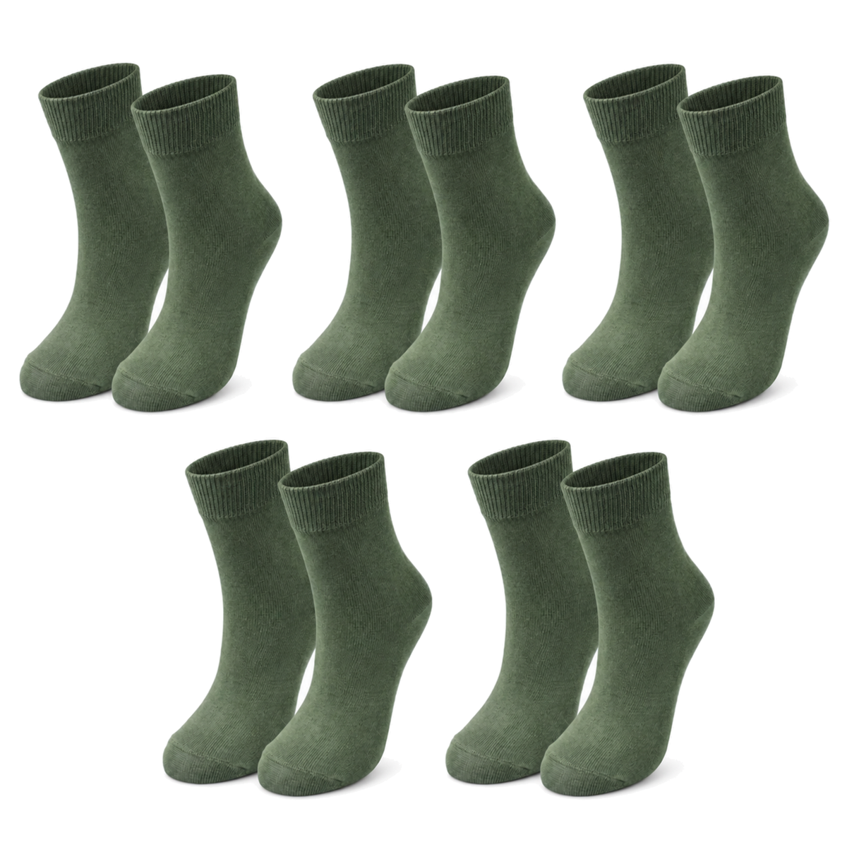 tittimitti® Kids’ 98% Organic Cotton Crew Socks 5-Pack – Ages 1–12, School Socks - tittimitti - Flyclothing LLC