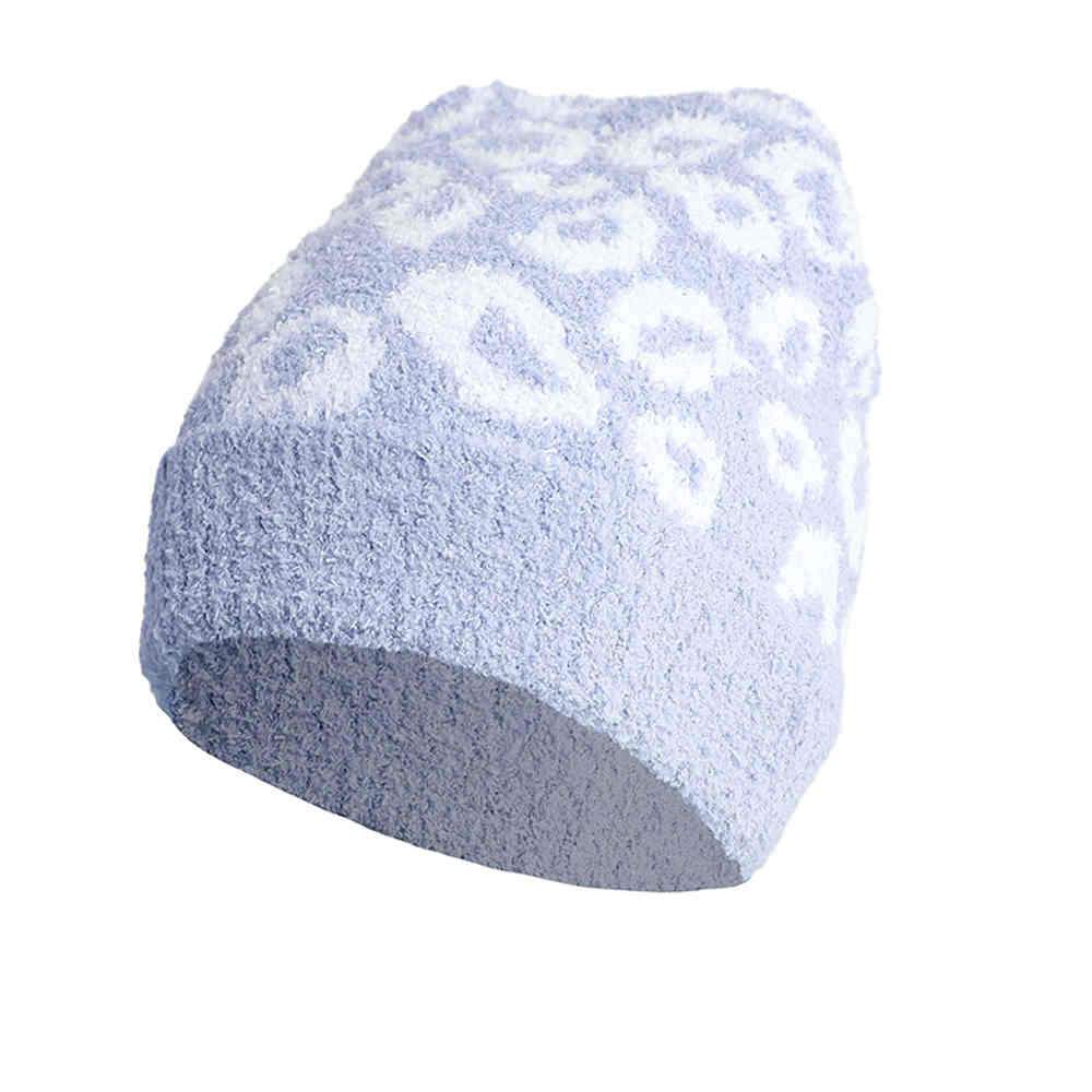 Kids Animal Patterned Beanie Hat Leopard Knit Cuff Hat - Madeline Love - Flyclothing LLC