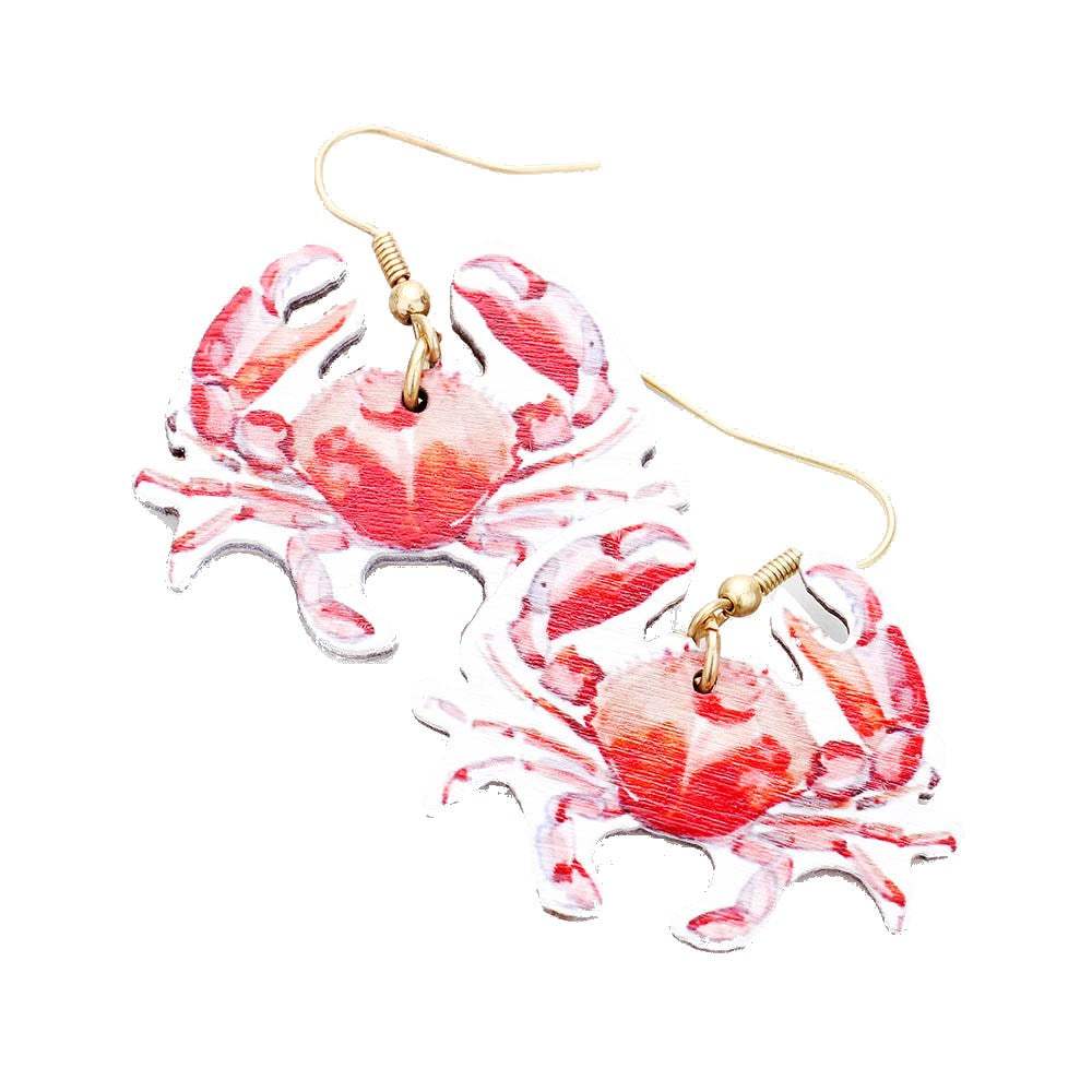 Kimber Wood Watercolor Sea Life Dangle Earrings - Madeline Love - Flyclothing LLC