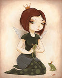 Black Market Art Company Kissing Frongs Print