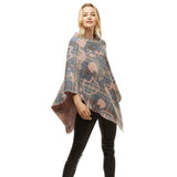 Kit Playing Cats Plaid Poncho Ruana - Madeline Love - Flyclothing LLC