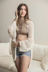 Knit Netted Cardigan - Boho Clothing and Accessories - Flyclothing LLC