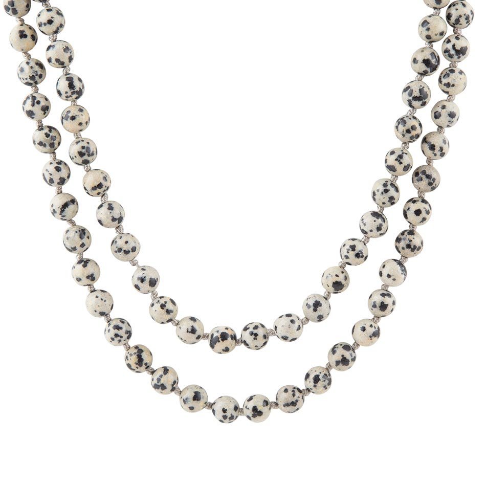 Knotted Dalmatian Jasper Necklace - Barse Jewelry