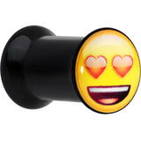 2G Licensed Heart Eyes emoji Acrylic Double Flare Plug Set - BodyCandy - Flyclothing LLC