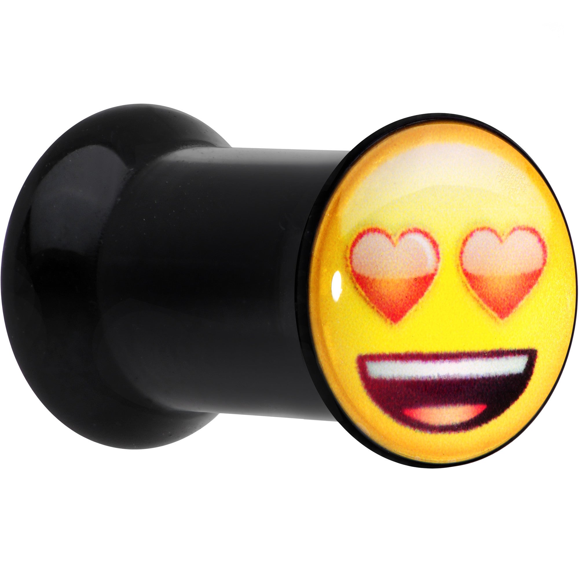 2G Licensed Heart Eyes emoji Acrylic Double Flare Plug Set - BodyCandy - Flyclothing LLC