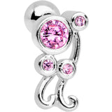 Pink CZ Gem Sassy Swirl Cartilage Tragus Earring - BodyCandy - Flyclothing LLC