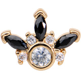 1/4 Clear CZ Gem Rose Gold Tone Anodized Cartilage Tragus Earring - BodyCandy - Flyclothing LLC