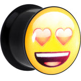 9/16 Licensed Heart Eyes emoji Acrylic Double Flare Plug Set - BodyCandy - Flyclothing LLC