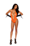 Elegant Memories Orange Leather Teddy W/ Chains L2317