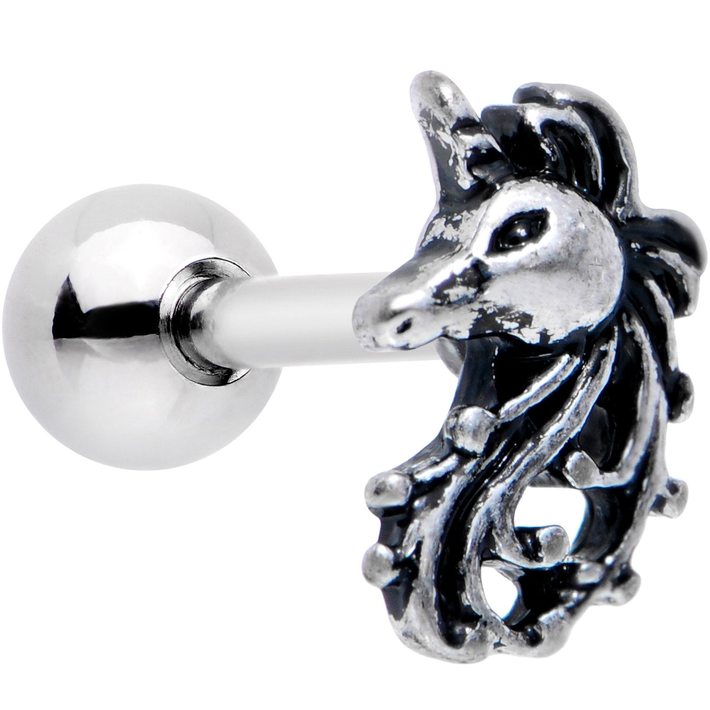 16G 1/4 Majestic Unicorn Cartilage Tragus Earring - BodyCandy - Flyclothing LLC