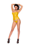 Elegant Moments Yellow Leather Bustier L3205 - Elegant Moments - Flyclothing LLC