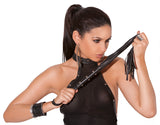 Elegant Memories Black Leather Whip W/ Studs On Handl L9154