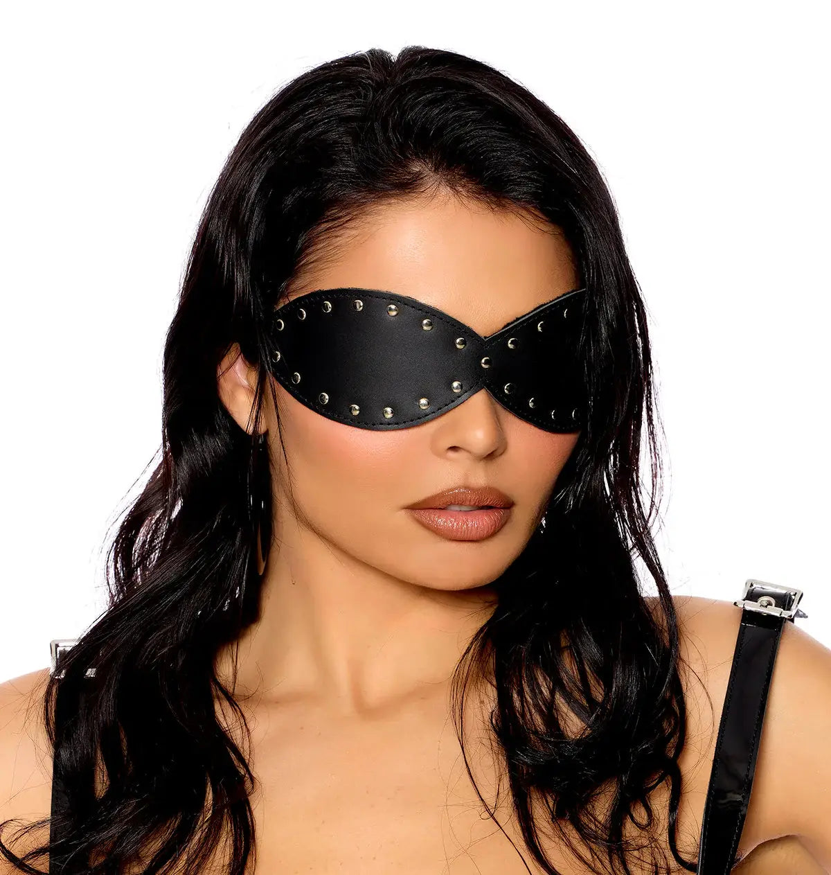Elegant Moments Black Leather Blind Fold L9870 - Elegant Moments - Flyclothing LLC