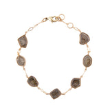 Labradorite and Bronze Line Bracelet - Barse Jewelry