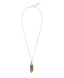 Labradorite and Turquoise Pendant Necklace