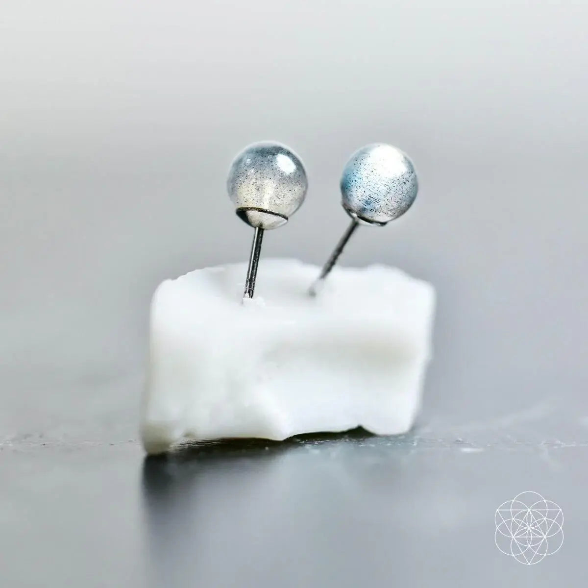 Labradorite Stabilization Earrings - Conscious Items - Flyclothing LLC