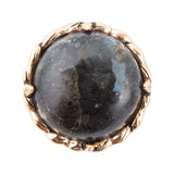 Black Labradorite and Golden Statement Ring - Barse Jewelry