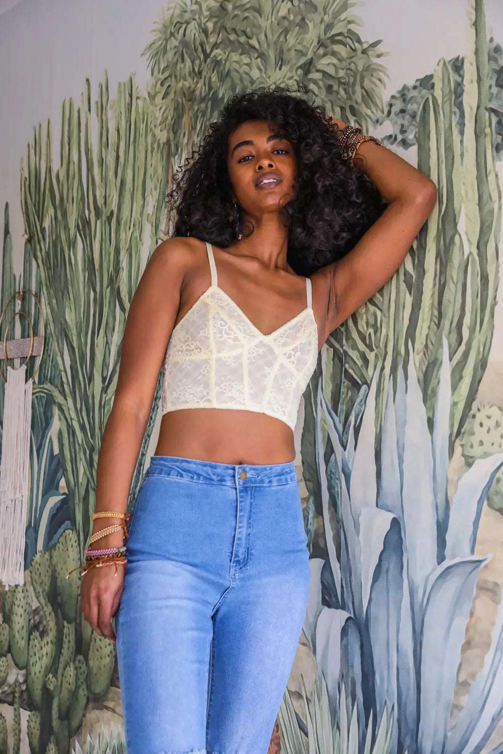 Lace Longline Corset Bralette - Boho Clothing and Accessories - Flyclothing LLC