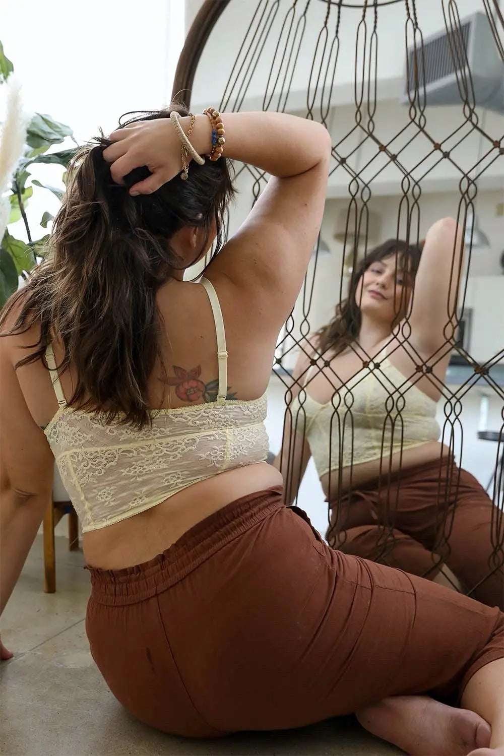 Lace Longline Corset Bralette Plus - Boho Clothing and Accessories - Flyclothing LLC