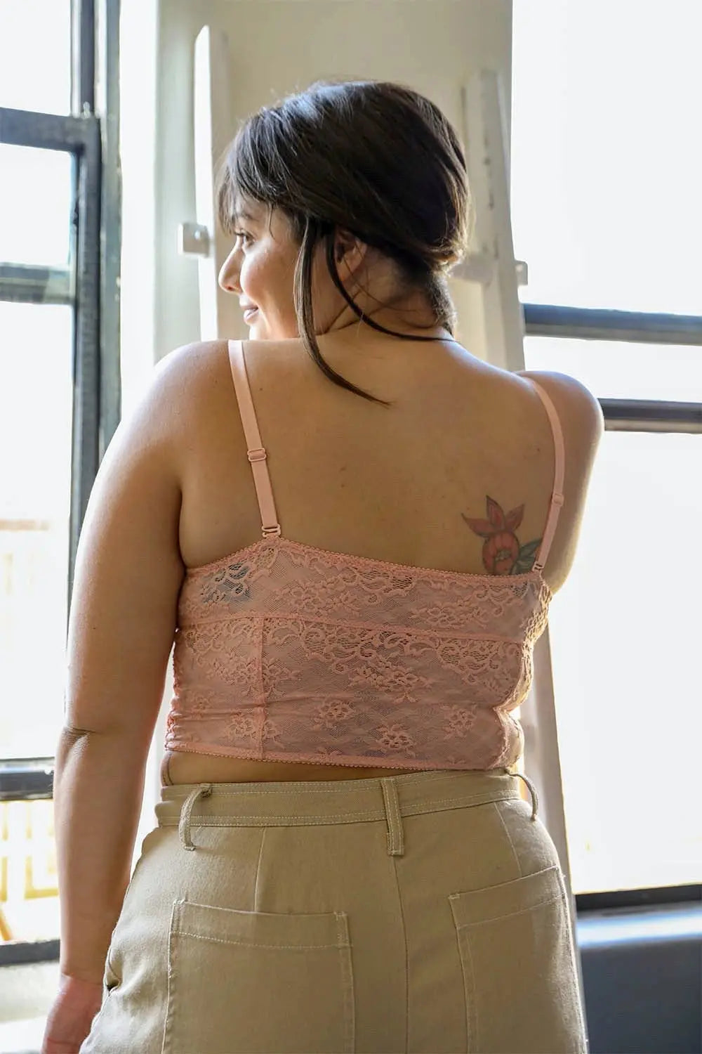 Lace Longline Corset Bralette Plus - Boho Clothing and Accessories - Flyclothing LLC
