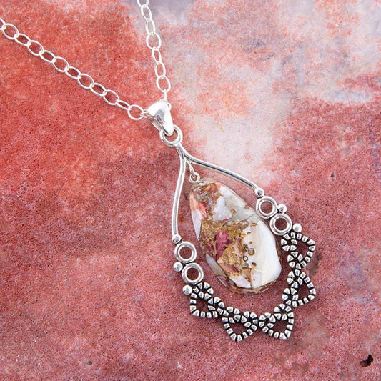 Lace Purple Matrix Pendant Necklace - Barse Jewelry - Flyclothing LLC