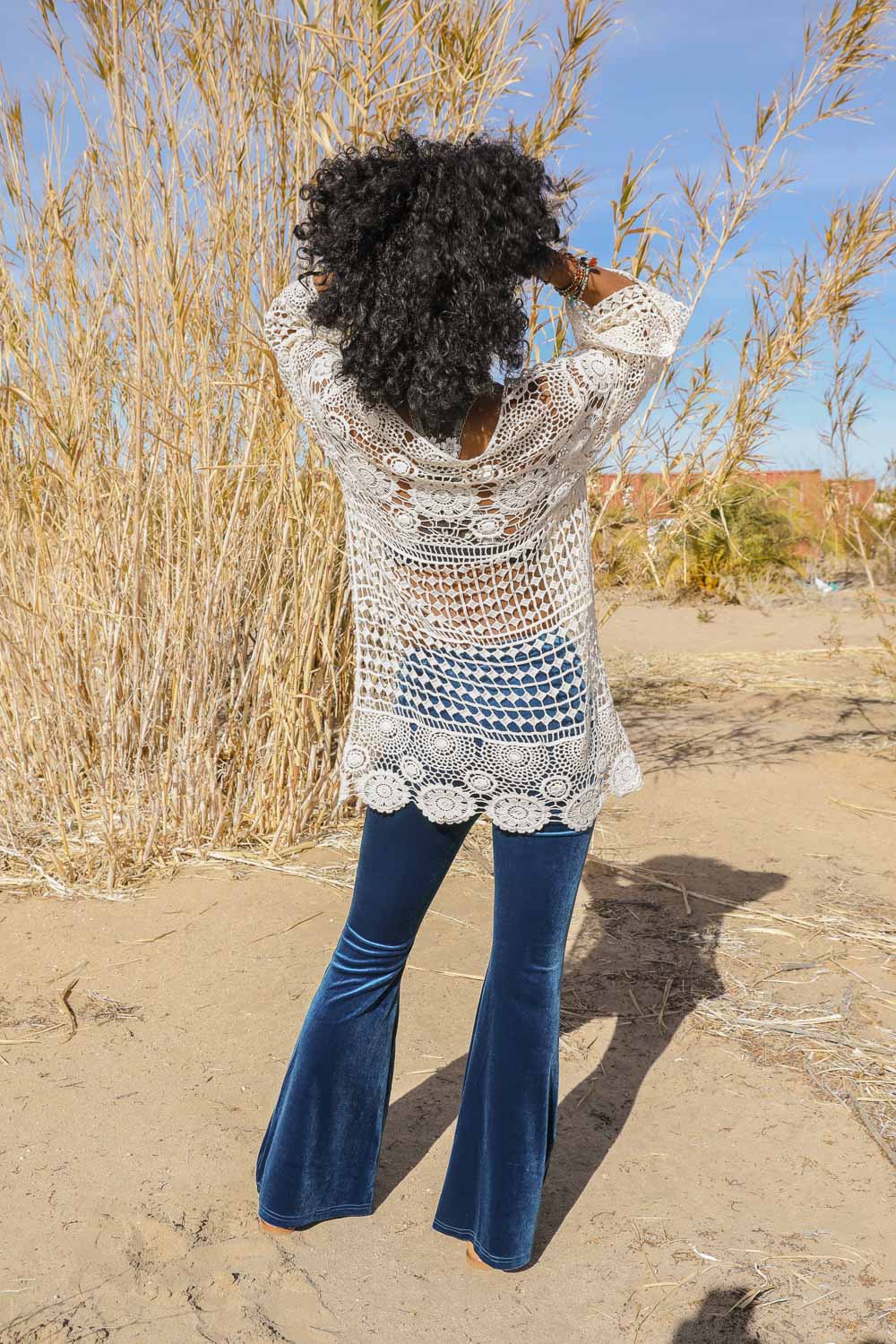 Lace-Up Crochet Tunic - Boho Clothing and Accessories - Flyclothing LLC