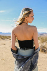 Lace-up Halter Knit Bralette - Boho Clothing and Accessories - Flyclothing LLC