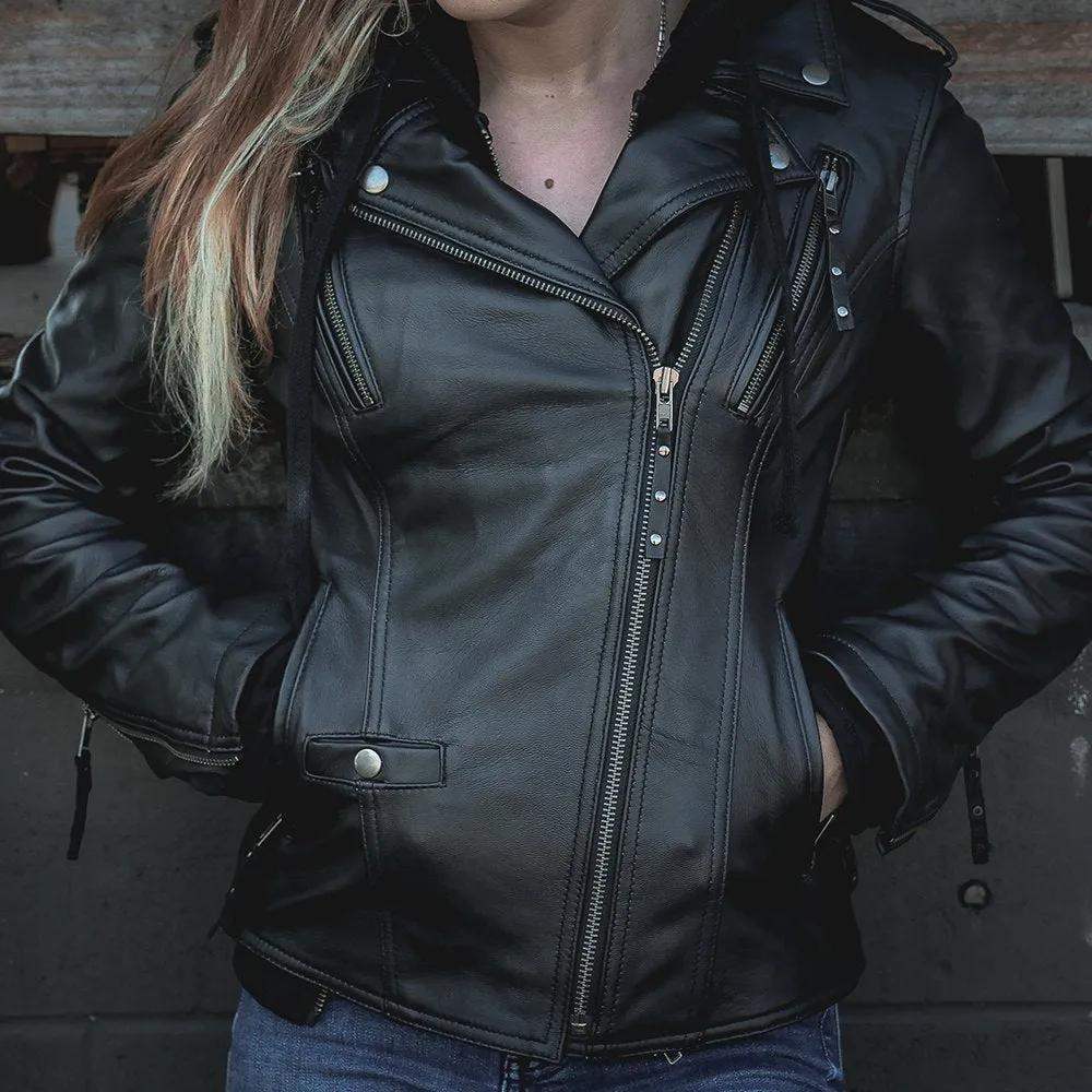 Cher - Women's Lambskin Leather Motorcycle Jacket - Unik Just for Bikers - Flyclothing LLC
