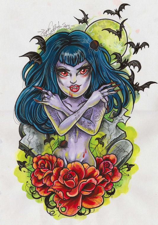 Black Market Art Company Lady is a Vamp Print - Black Market Art Company - Flyclothing LLC