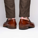 15-733-CGN Lago Italian Calfskin Slip On Loafer Cognac - Zelli Italia - Flyclothing LLC