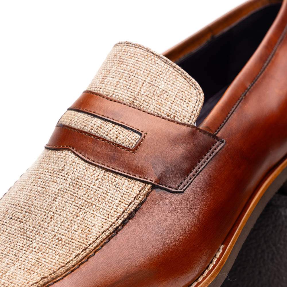 15-733-CGN Lago Italian Calfskin Slip On Loafer Cognac - Zelli Italia - Flyclothing LLC