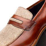 15-733-CGN Lago Italian Calfskin Slip On Loafer Cognac - Zelli Italia - Flyclothing LLC