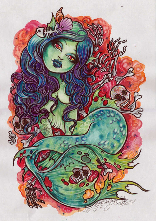 Black Market Art Company Lagoon Babe Print - Black Market Art Company - Flyclothing LLC
