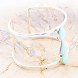Lahana Green Chrysoprase Sterling Silver Statement Cuff Bracelet - Barse Jewelry