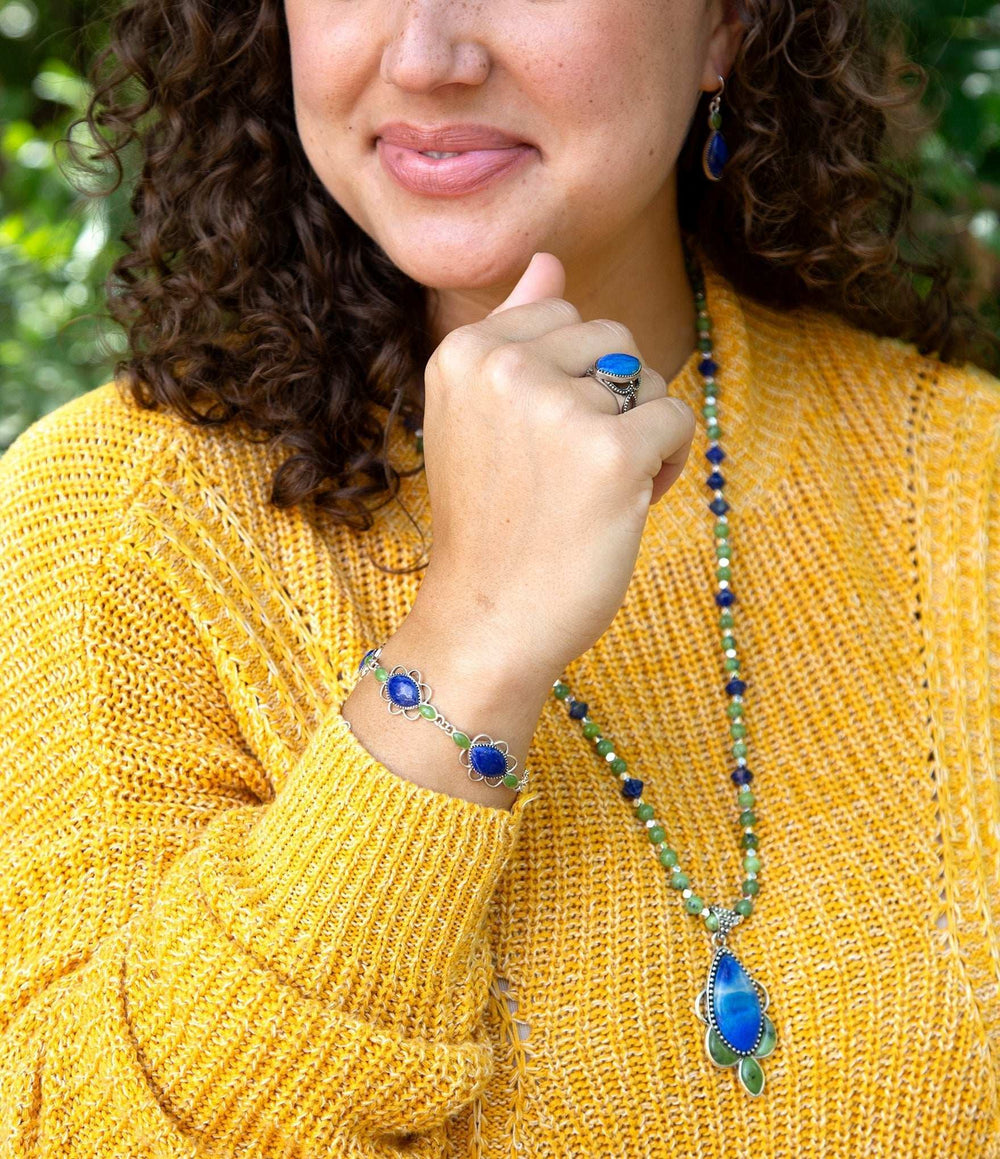 Blue Lapis and Sterling Silver Marquis Ring - Barse Jewelry - Flyclothing LLC