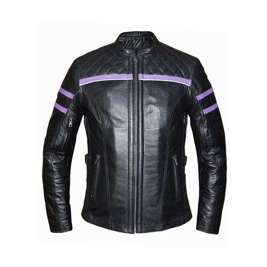 Lavender - Ladies Purple Leather Jacket - Unik Just for Bikers - Flyclothing LLC