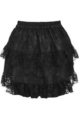 Daisy Corsets Lavish 2 PC Lt Pink Brocade Corset & Black Lace Skirt Set - Daisy Corsets - Flyclothing LLC