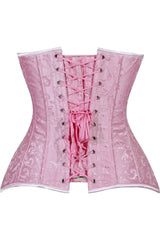 Daisy Corsets Lavish 2 PC Lt Pink Brocade Corset & Black Lace Skirt Set - Daisy Corsets - Flyclothing LLC