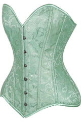 Daisy Corsets Lavish 2 PC Mint Green Brocade Corset & Denim Skirt Set - Daisy Corsets - Flyclothing LLC