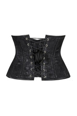 Lavish Black Lace Mini Cincher Underbust Corset Waist Cincher Busk Closure - Daisy Corsets - Flyclothing LLC