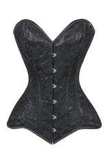 Daisy Corsets Lavish Black Lace Overbust Corset Sweetheart Neckline Busk Closure - Daisy Corsets