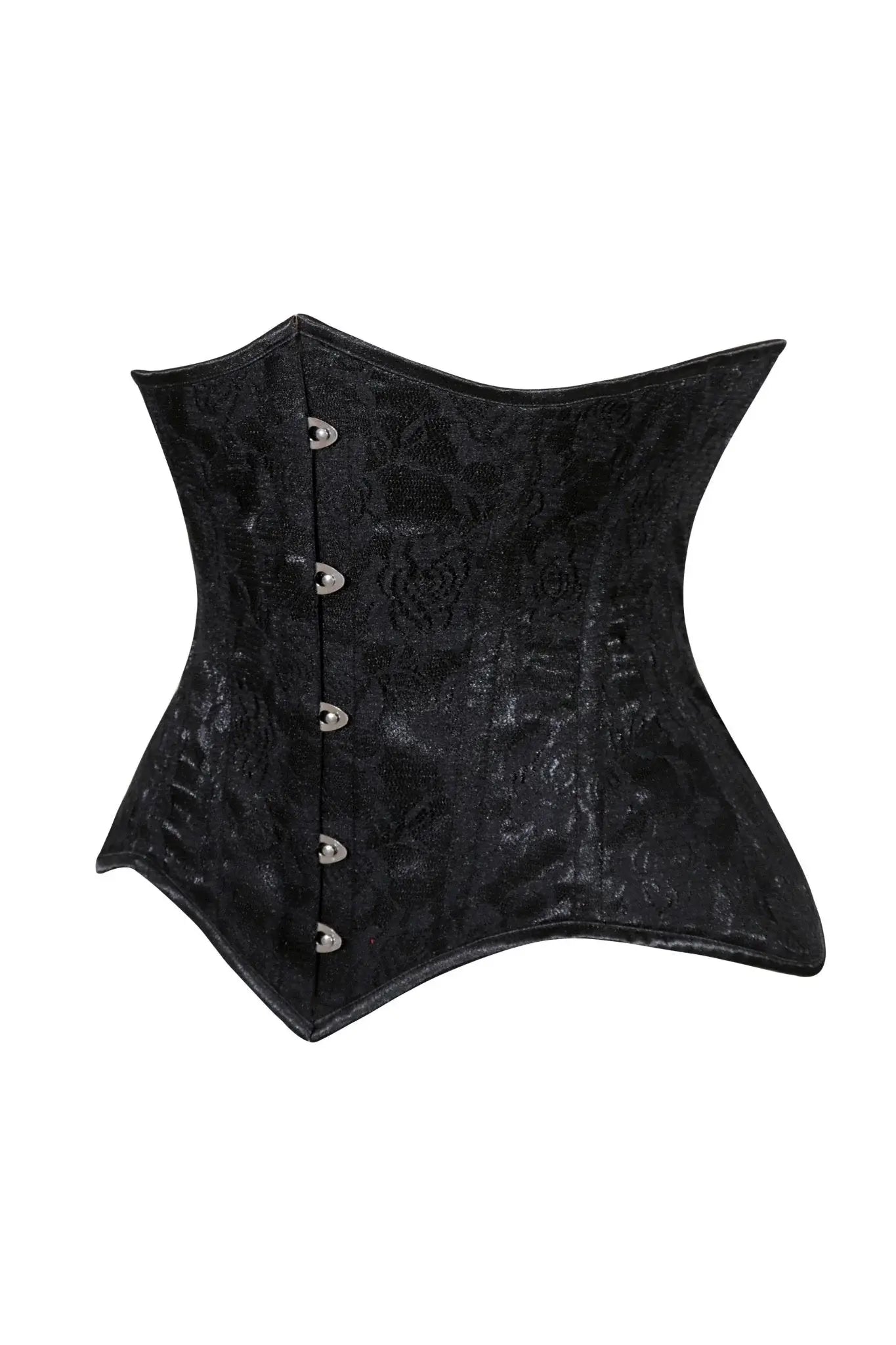 Lavish Black Lace Underbust Corset Waist Cincher Busk Closure - Daisy Corsets - Flyclothing LLC