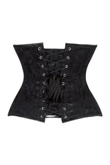 Lavish Black Lace Underbust Corset Waist Cincher Busk Closure - Daisy Corsets - Flyclothing LLC
