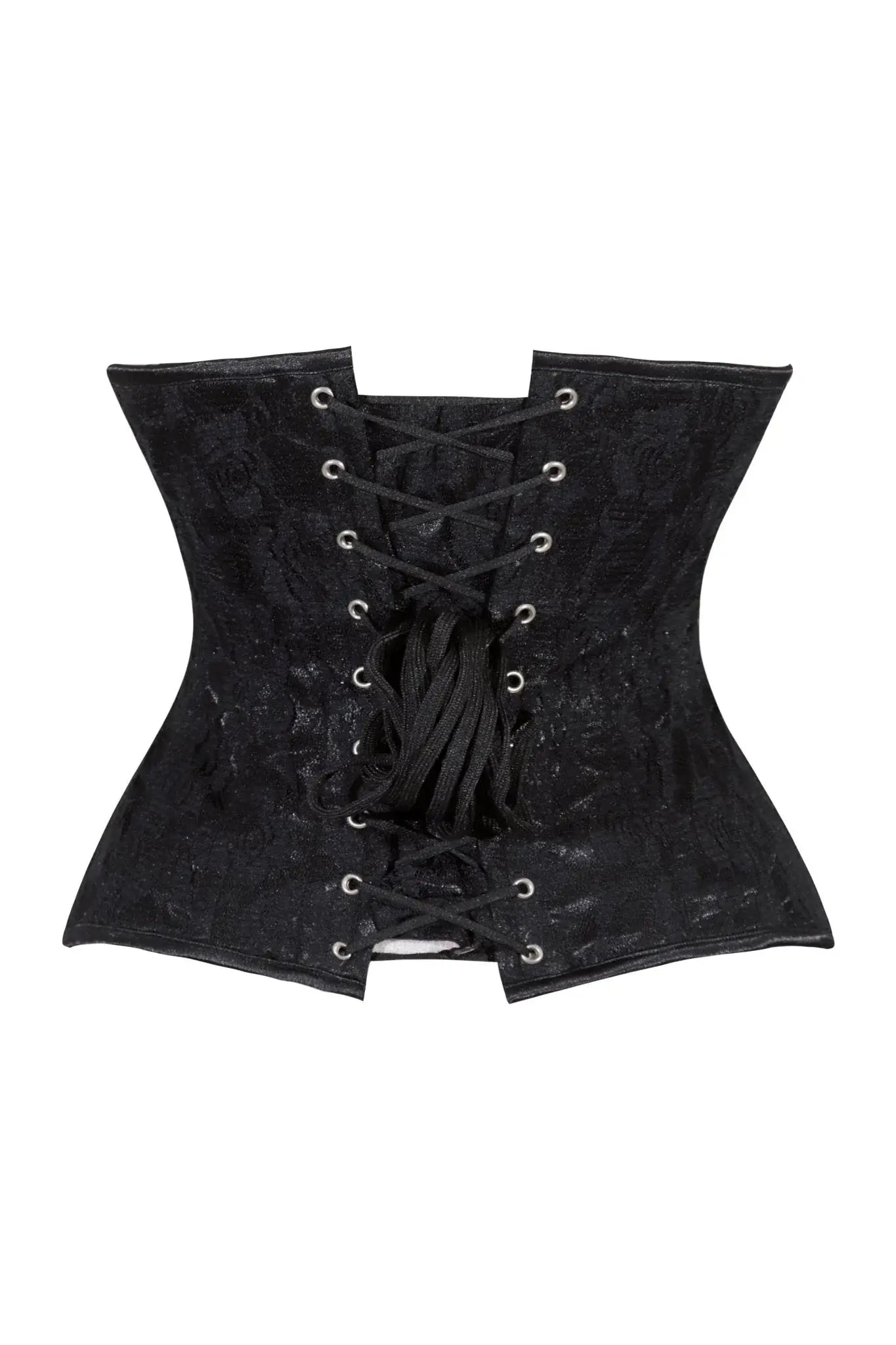 Lavish Black Lace Underbust Corset Waist Cincher Busk Closure - Daisy Corsets - Flyclothing LLC