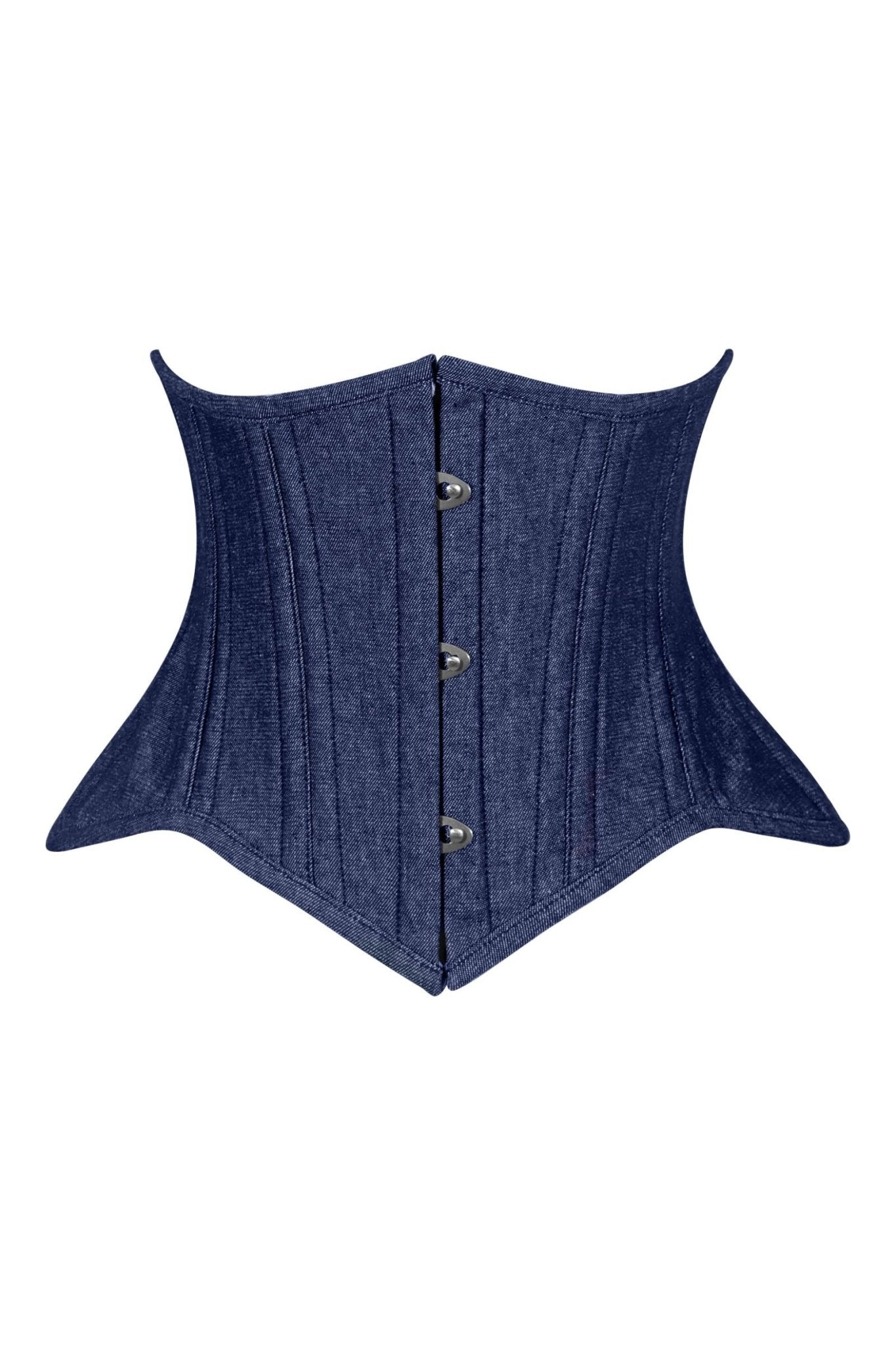 Daisy Corsets Lavish Dark Denim Mini Waist Cincher Underbust Corset Top - Daisy Corsets
