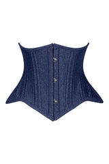 Daisy Corsets Lavish Dark Denim Mini Waist Cincher Underbust Corset Top - Daisy Corsets